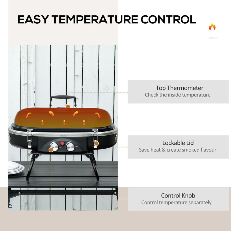 Foldable 2 Burner Gas BBQ Grill, Table Top