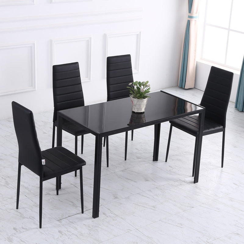 Rectangular Glass Dining Table For 4 People