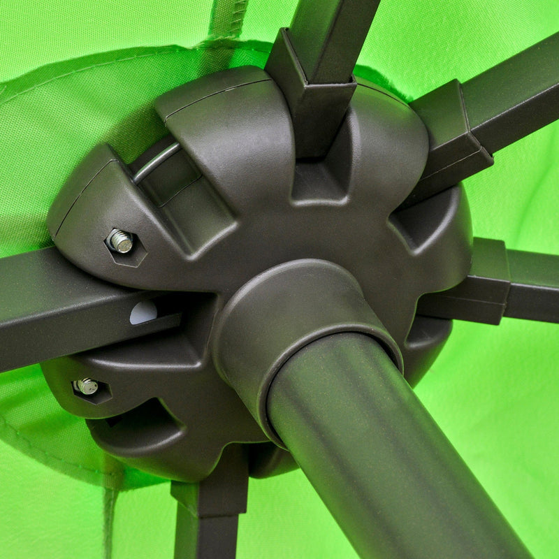 4.6m Double Sided Parasol With Crank Handle, Cross Base