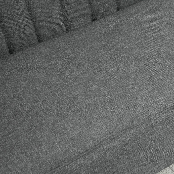 Grey 2 Seater Fabric Sofa