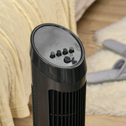 Black 30" Oscillating Tower Fan: 3 Speeds, Ultra Slim Homcom
