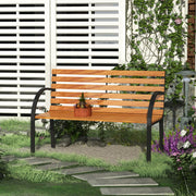 Slatted Garden Bench Outsunny