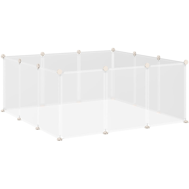 White DIY Guinea Pig Playpen: 12 Panels