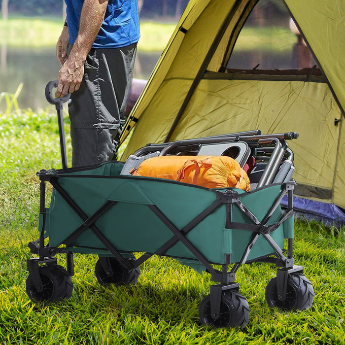 Folding Trolley For Beach, Garden, Camping, Green