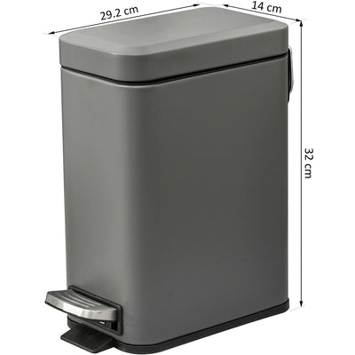 Small Pedal Bin, Soft-Close Lid Homcom