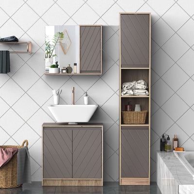 Tall Slim Bathroom Storage Unit Homcom