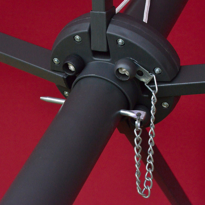 4.4m Double Sided LED Garden Parasol - Patio Sun Shade