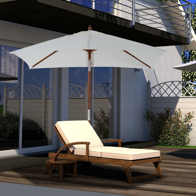 2m Outdoor Tilting Parasol Umbrella, Garden Sun Shade