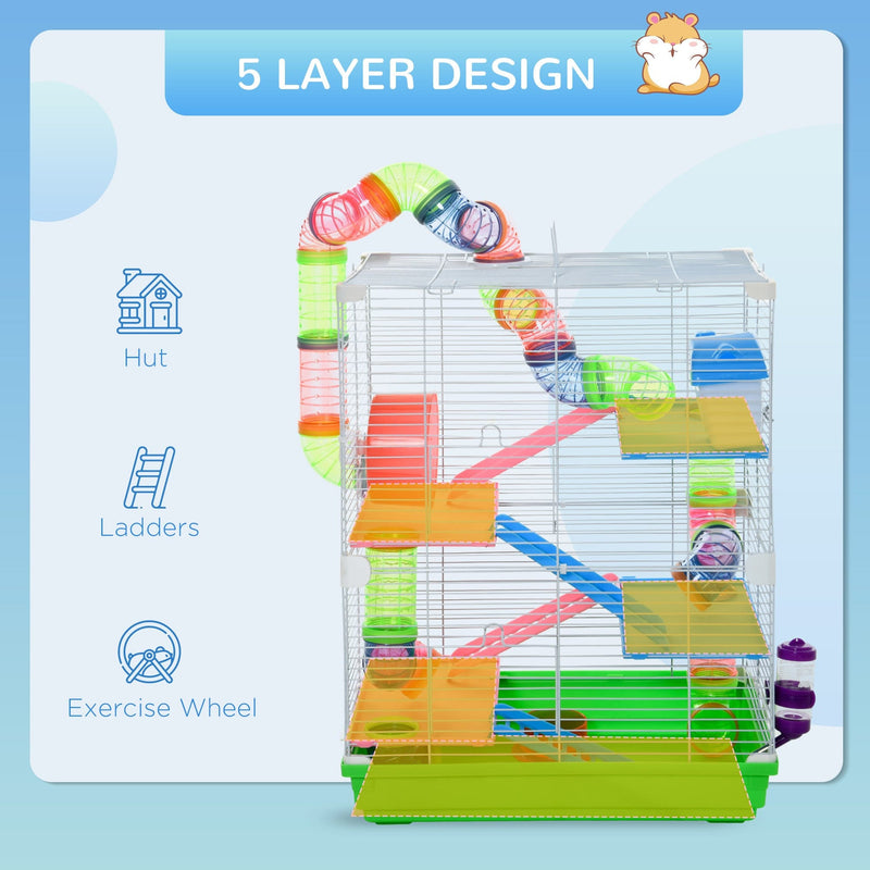 5 Tier Hamster Cage, Green