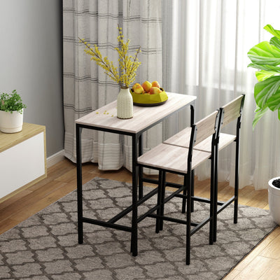 3-Piece Bar Chair and Table Set Homcom
