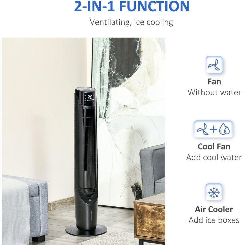 42" Oscillating Black Cooling Tower Fan Homcom