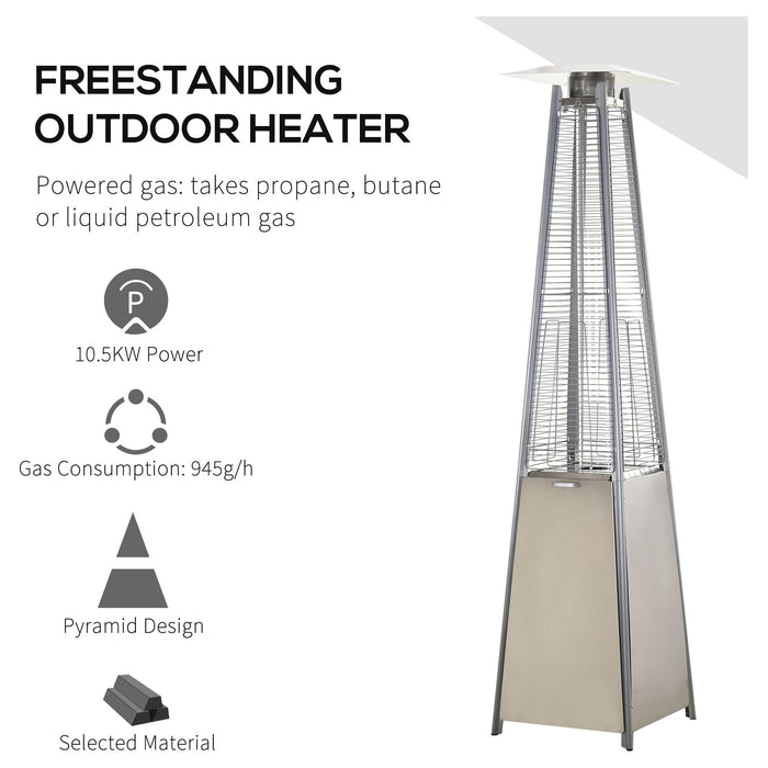 10.5KW Outdoor Propane Gas Pyramid Patio Heater