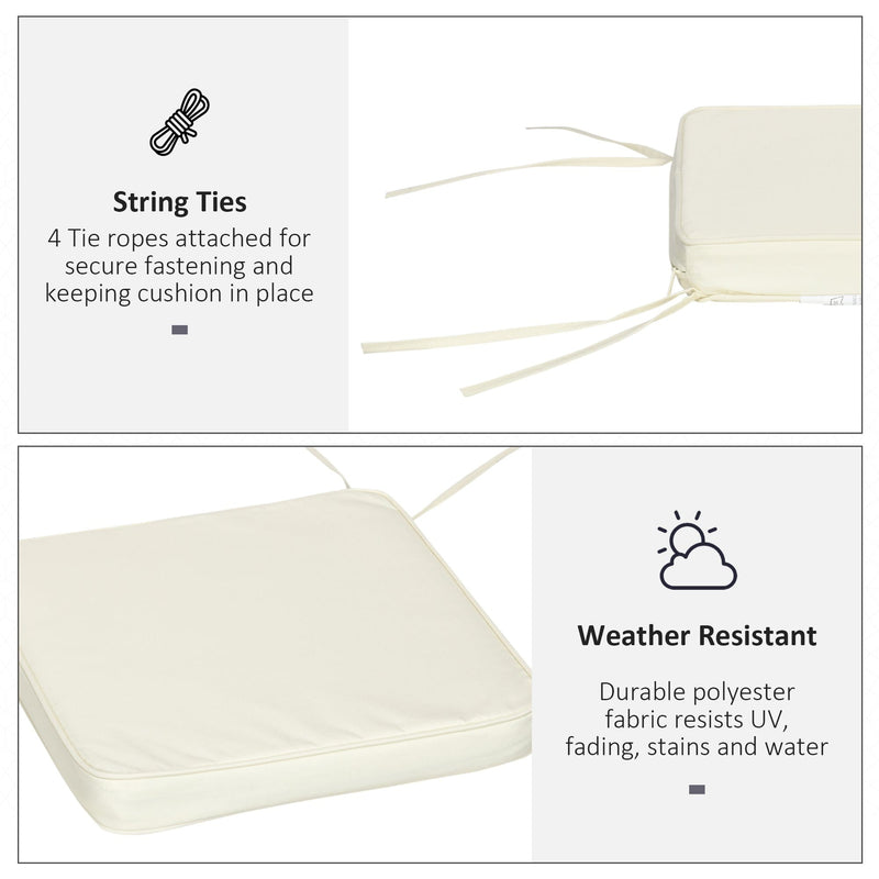 Cream Seat Pads For Garden Chairs