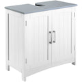 kleankin Under Sink Cabinet, Double Doors, White Kleankin