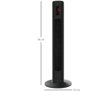38" Tower Fan with Remote, 3 Speed, 12h Timer, Oscillation Homcom