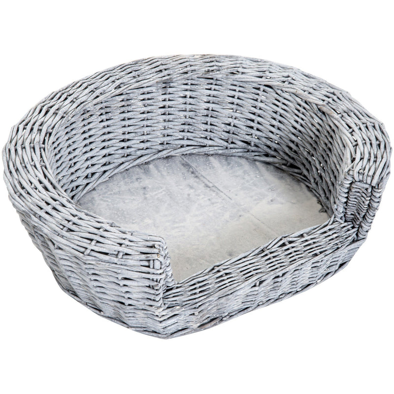 Willow Rattan-Grey Pet Sofa Bed (57Lx46Wx17.5H cm)