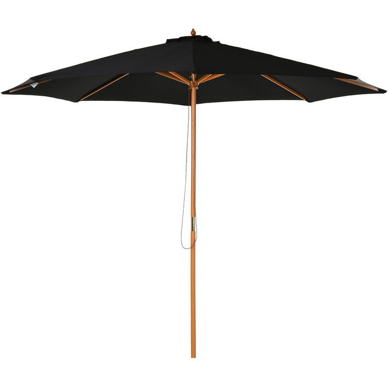 3m Wooden Parasol Outsunny