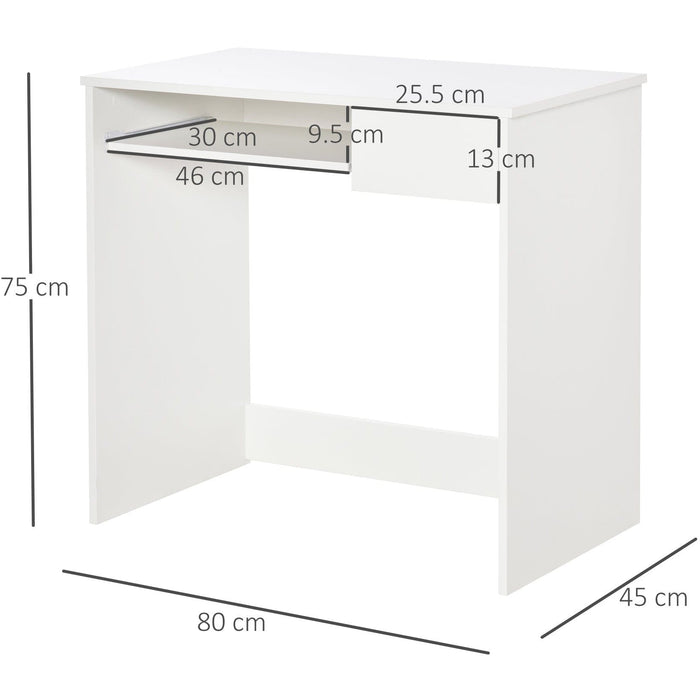 Small Computer Desk With keyboard Tray