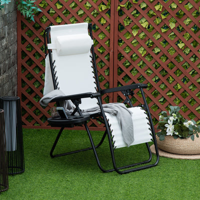 Zero Gravity Chair With Cup Holder Outsunny
