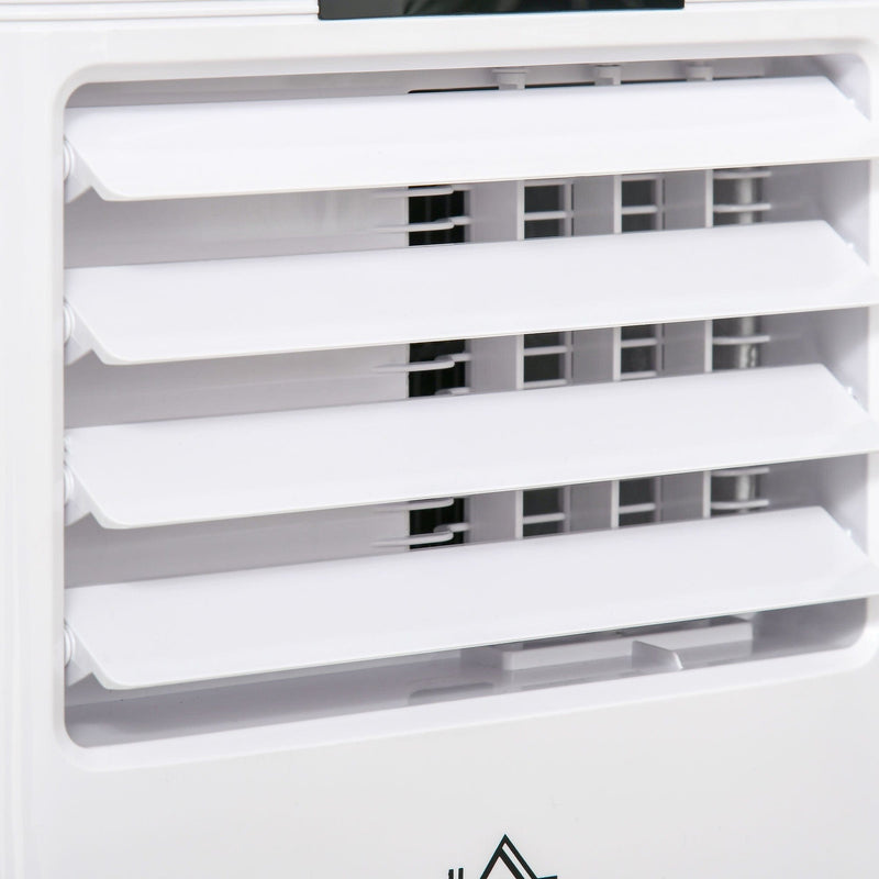 HOMCOM 7000 BTU Mobile Air Conditioner Portable AC Unit for Cooling Dehumidifying Ventilating with Remote Controller, LED Display, Timer, White Homcom