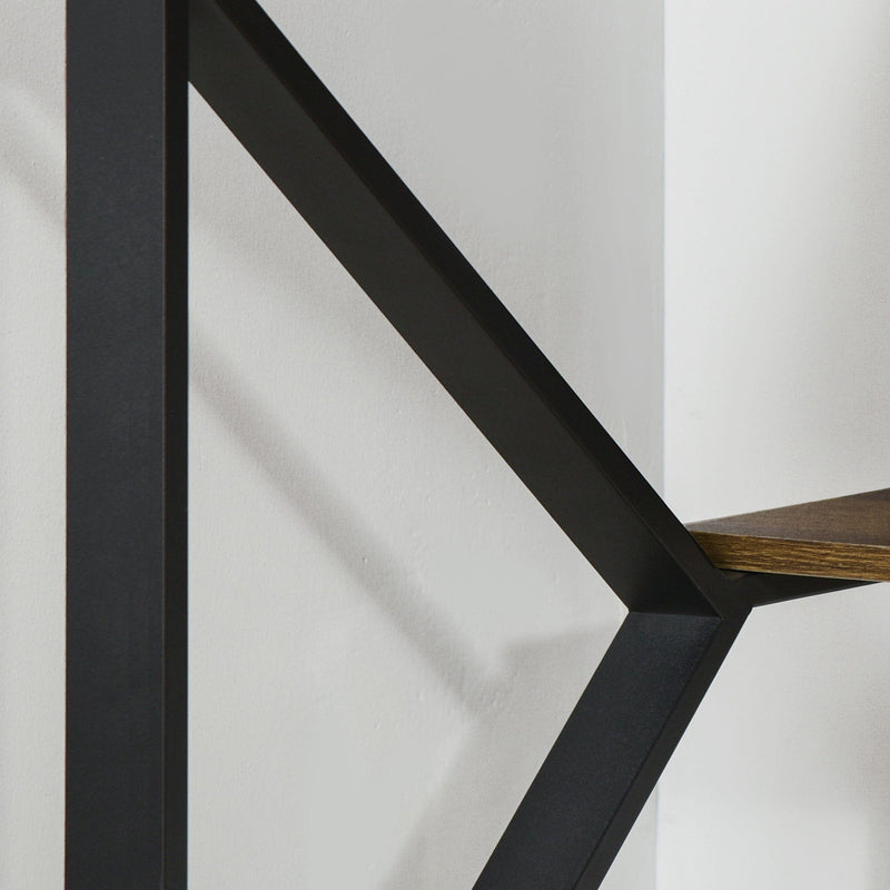 Home Office Desk, Shelf, Computer Table, Black/Brown