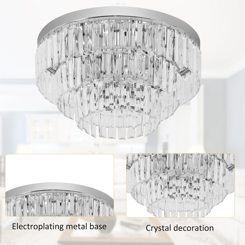 7-Light Modern Crystal Ceiling Lamp