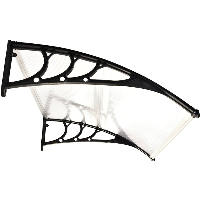 Polycarbonate Porch Door Canopy, Aluminium, 120 x 75cm