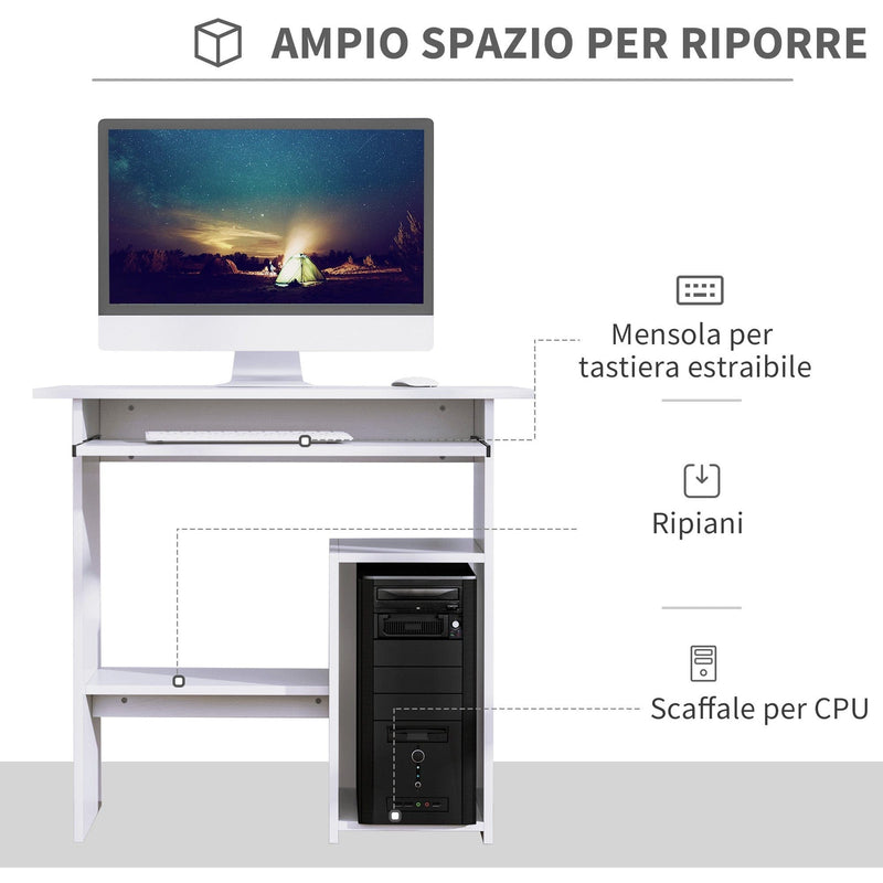 Computer Table with Keyboard Tray