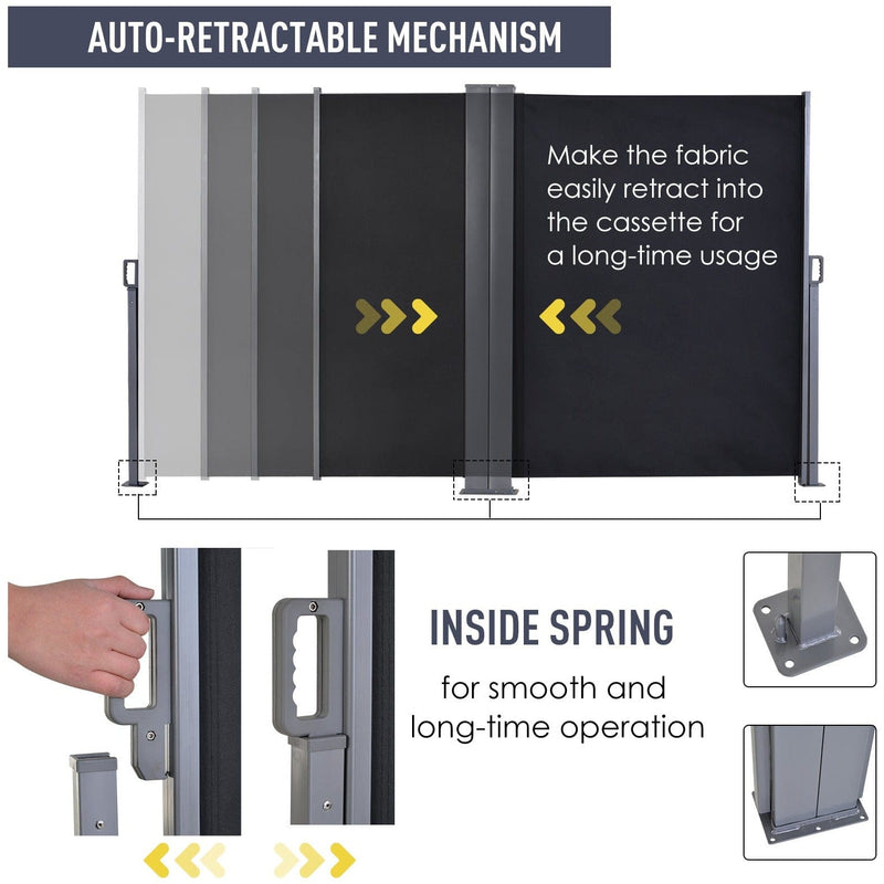 Double Pull Out Side Awning, 6 x 1.8m