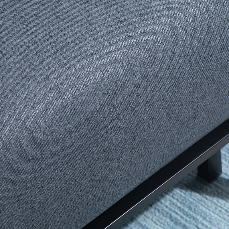 1 Person Futon Sofa Bed, Foldable, Portable Pillow, Grey