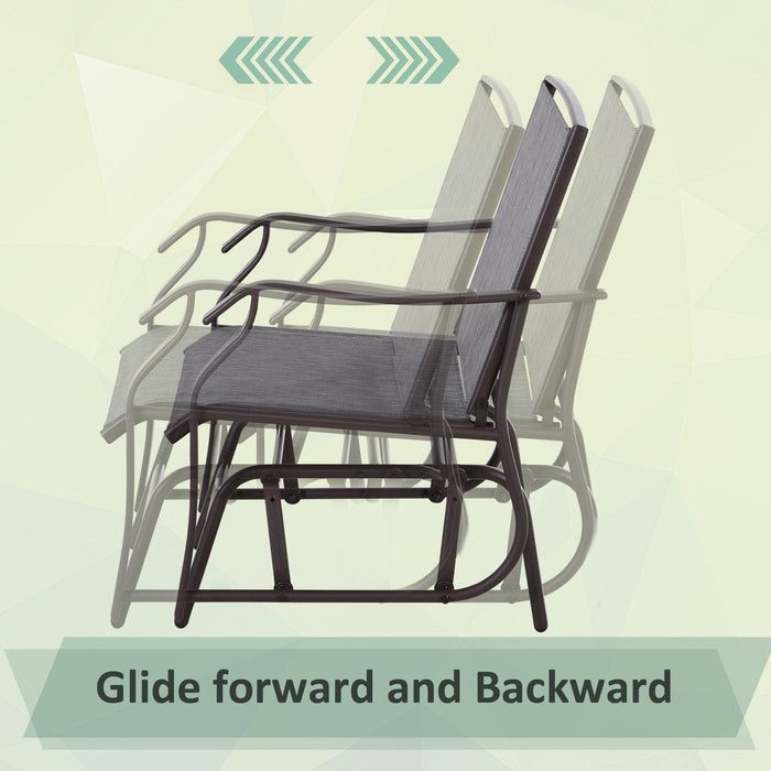 Glider Chair and Table Set, 2 Seater