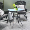Square Bistro Table, Tempered Glass Homcom