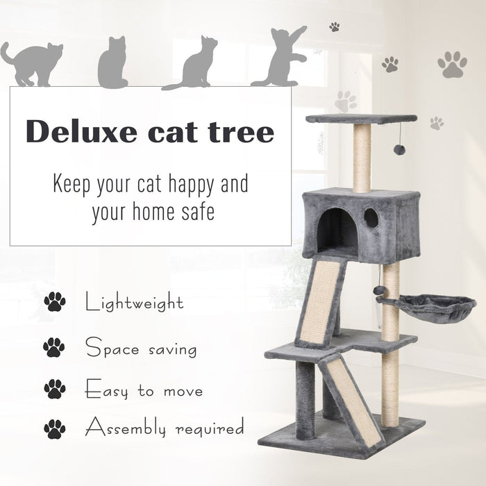 51" Cat Tree Tower, Condo, Scratching Posts, Ladders, Toys