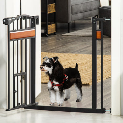 Pet Safety Gate with Door (74-80cm) Pawhut
