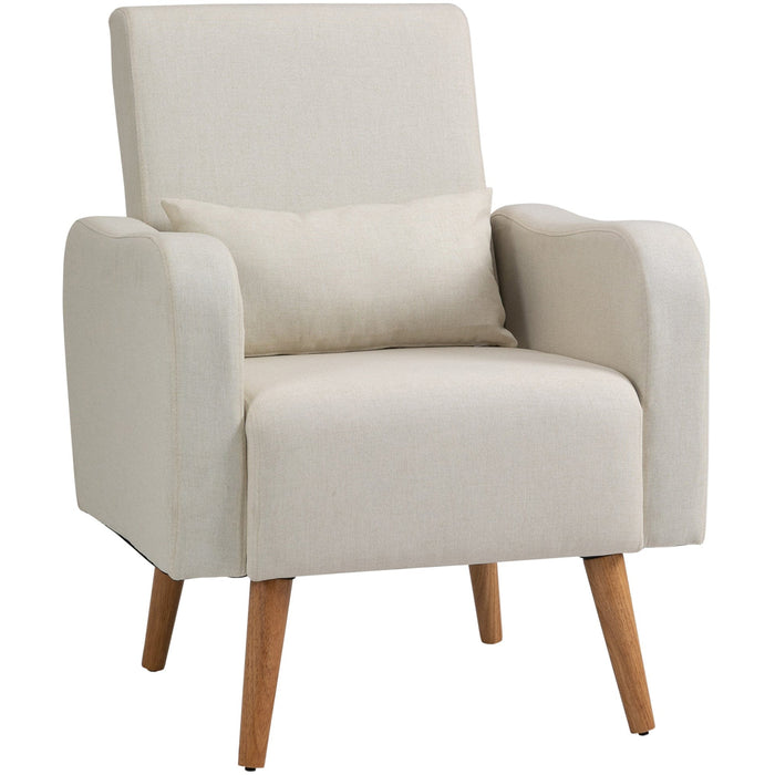 Cream Linen Club Chair