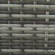 2 Seater Patio Rattan Bench, Grey Outsunny
