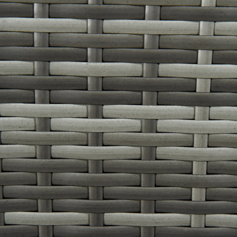 2 Seater Patio Rattan Bench, Grey Outsunny
