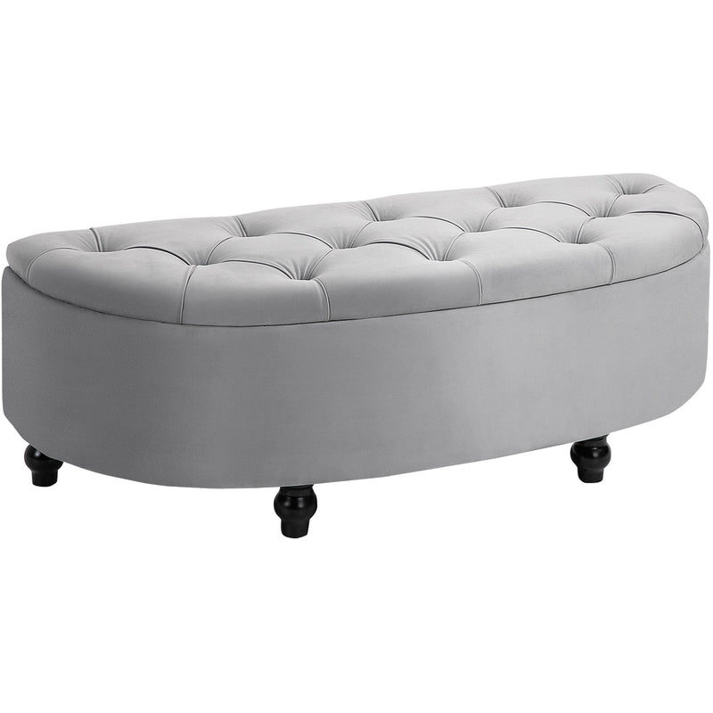 Half Moon Storage Ottoman