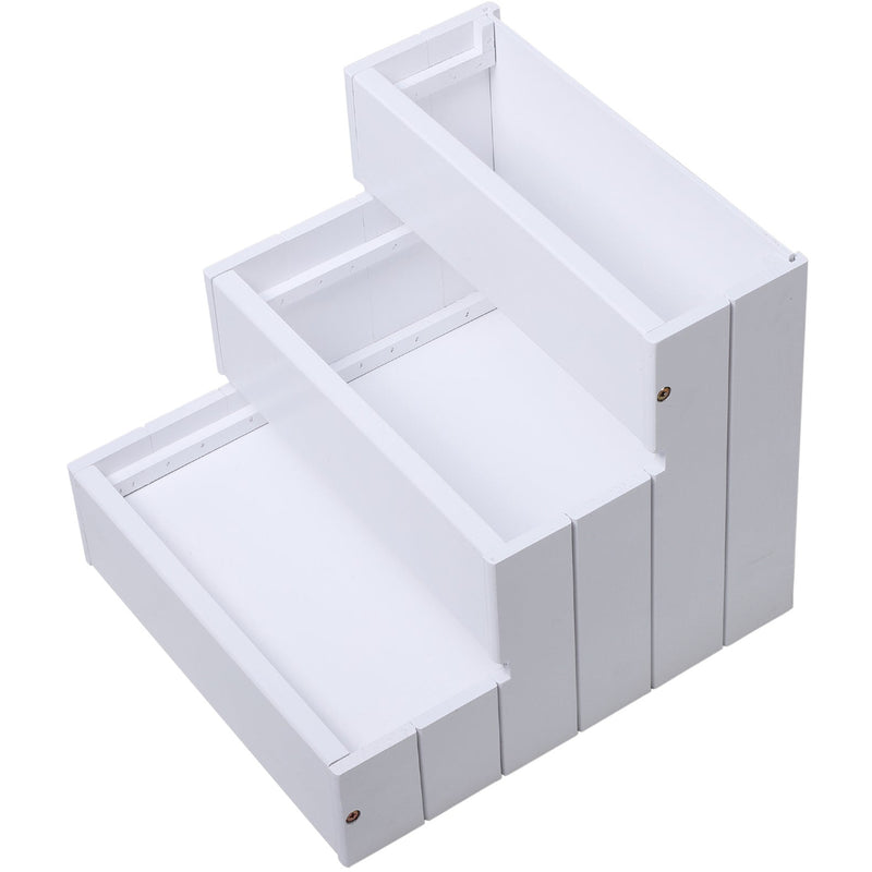 3-Step Carpeted Pet Ramp, White