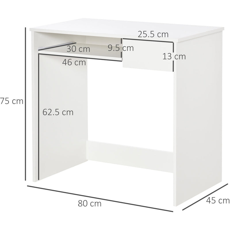 Small Computer Desk With keyboard Tray