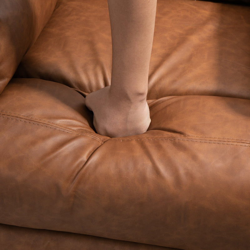 Power Lift Chair for Elderly, Brown Faux Leather