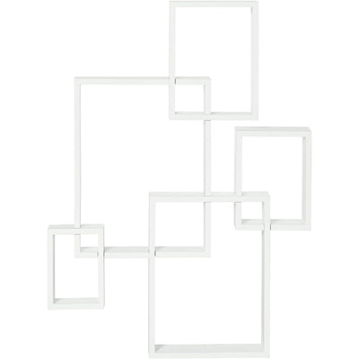 Cube Floating Shelves in White Homcom