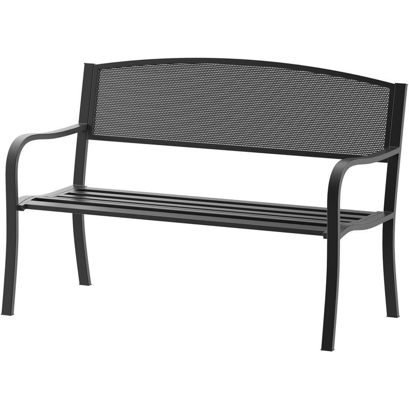Metal Outdoor Bench Outsunny