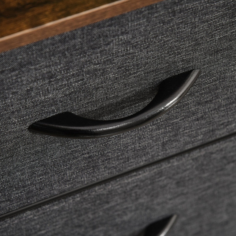 Black 3 Drawer Dresser With 2 Shelves