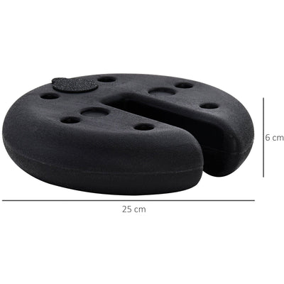 Weights For Gazebo Legs, Sand/Water Filled, 4 PCs Set, Black Outsunny