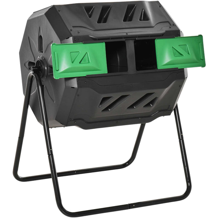 Tumbling Compost Bin with Steel Frame, 160L