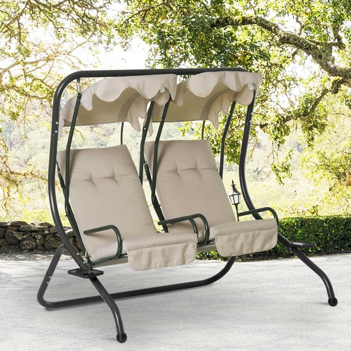 Porch Swing with Canopy, Modern Garden Swing Seat