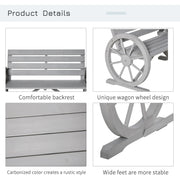 Wagon Wheel Garden Bench Outsunny