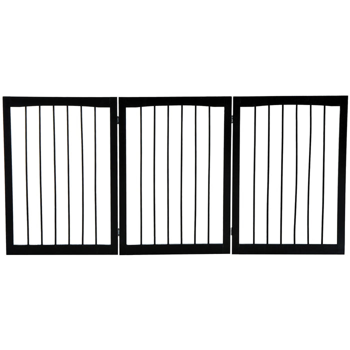 No Screw Pet Gate, Wooden 3 Panel, Freestanding, 160 x 76cm