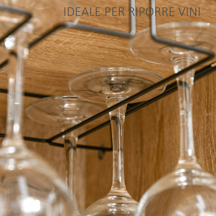 Wine Cabinet Sideboard, 12 Bottle Wine Rack, Glass Holder